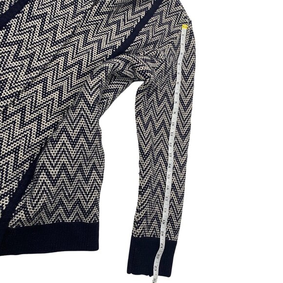 Banana Republic Chevron open front Cardigan XL Italian Yarn Merino Wool blend - Picture 8 of 8
